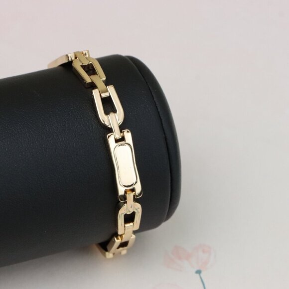 "Bold Link Design Rose Gold Bracelet, XPBL1002 - Picture 9 of 12